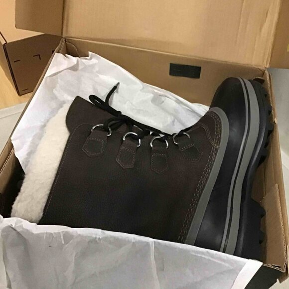 Sorel Boots Mens 8.5 Brown/Black Caribou Waterproof Winter Snow Hunting Fishing - Picture 3 of 8